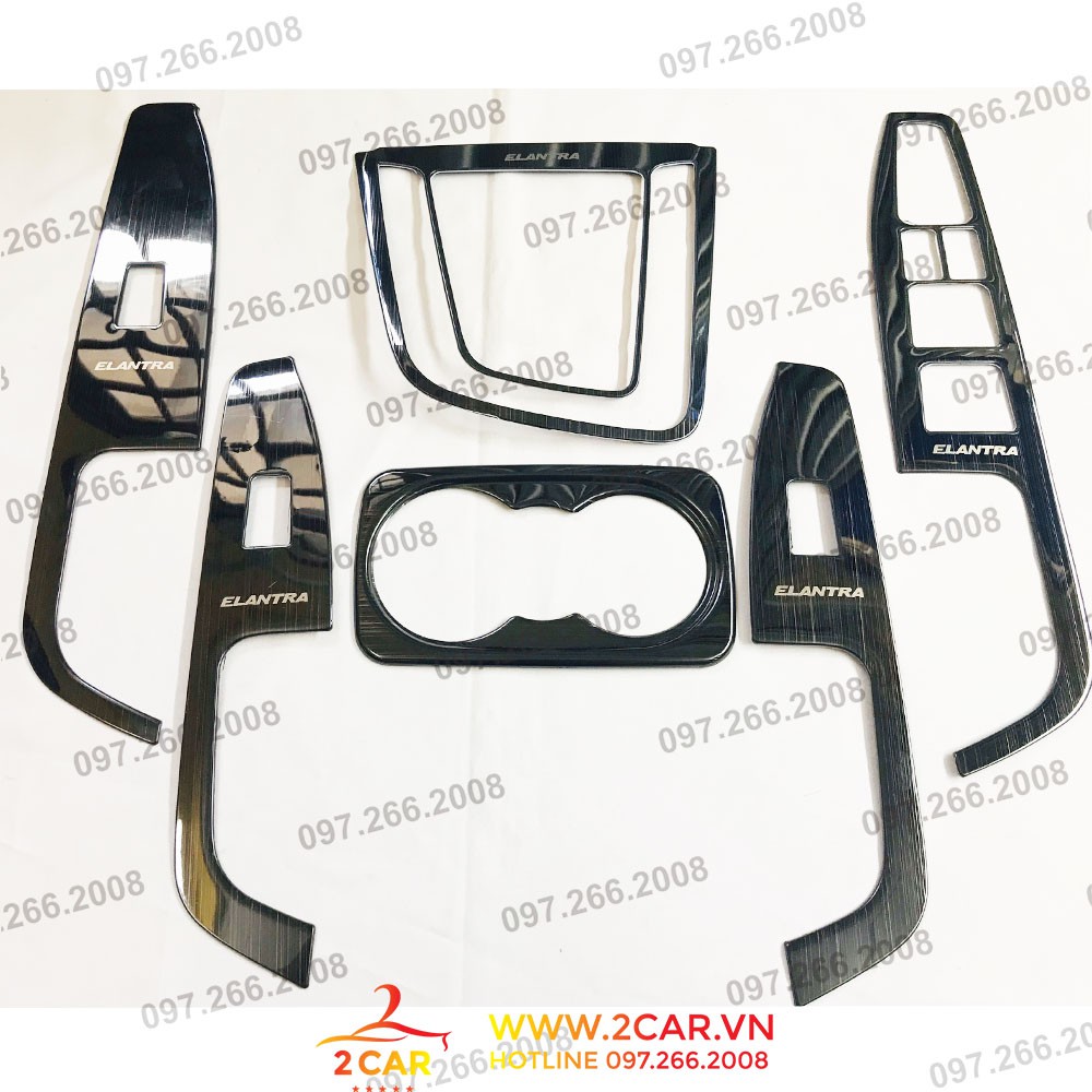 Ốp nội thất xe hyundai elantra 2016- 2020, 2021 chất liệu titan cao cấp