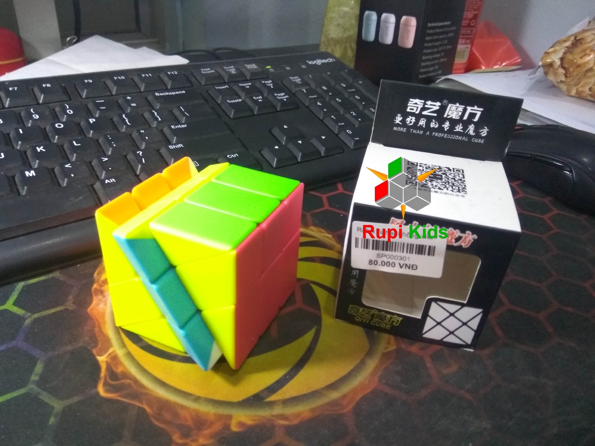 Rubik biển thể 💚 Windmill Qiyi 💚 không viền Stickerless
