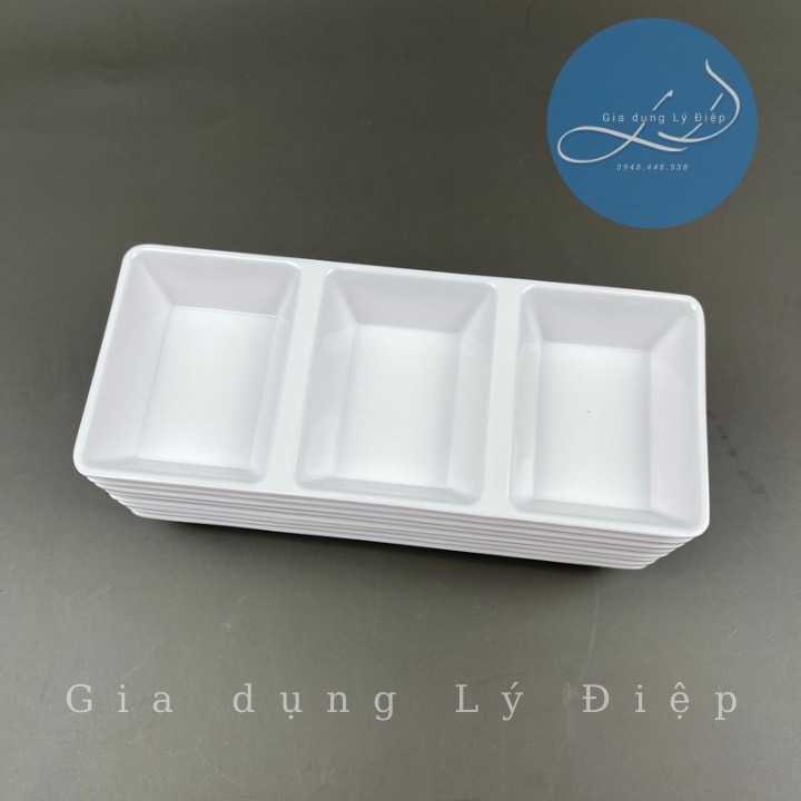 Chén đựng mắm muối, nước chấm 2 ngăn 3 ngăn cao cấp