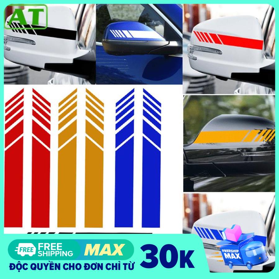 Bộ 2 Miếng Dán Phản Quang Trang Trí Kính Chiếu Hậu Ô Tô Xe Hơi