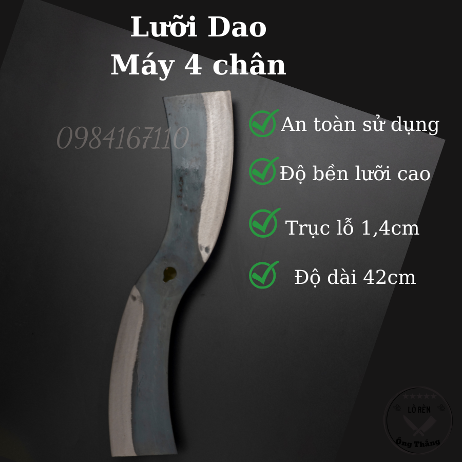 Lưỡi Dao Máy Thái Chuối 4 Chân Rẻ Vô Địch