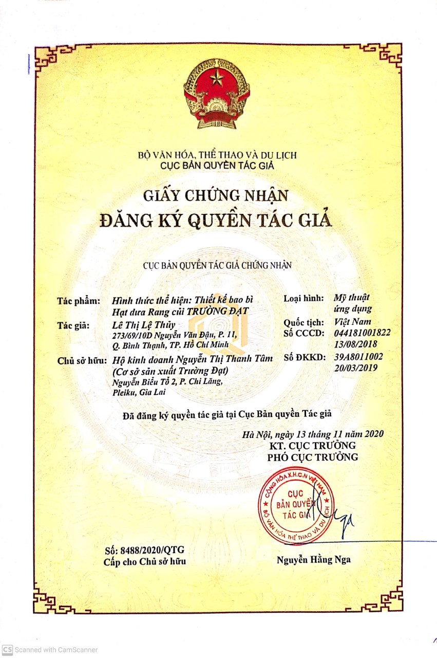 HẠT DƯA RANG CỦI TRƯỜNG ĐẠT GÓI ĐỎ NEW 500G
