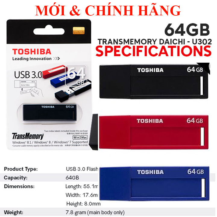 [HCM]USB 3.0 TOSHIBA 64GB