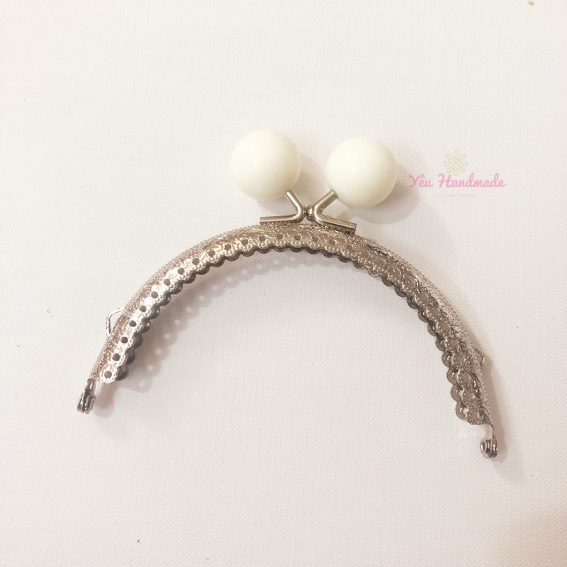 (Có sẵn) Khung túi ví ngọc châu 10.5cm