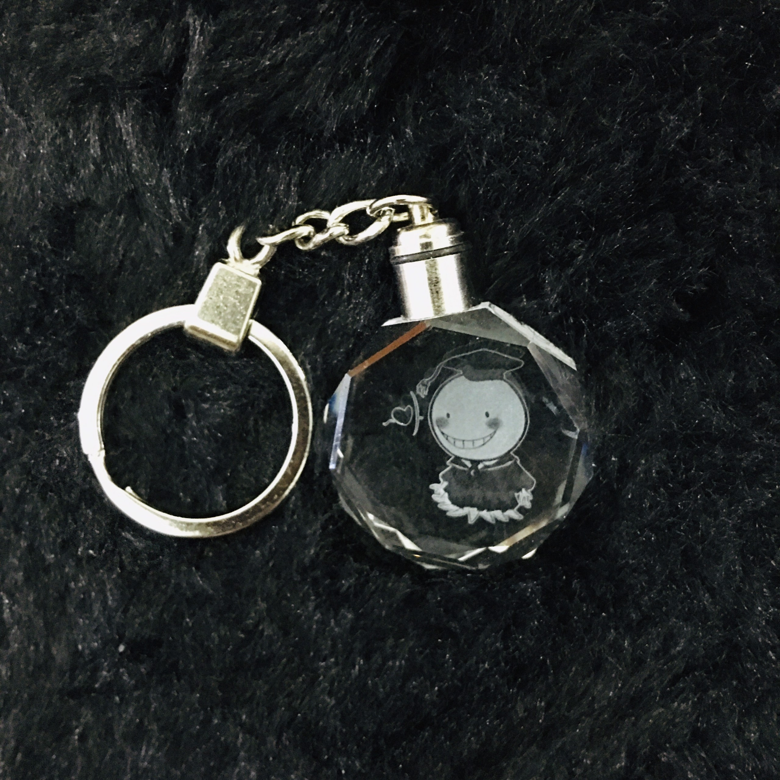 Móc khóa phát sáng Lớp học ám sát Assassination Classroom thủy tinh pha lê anime chibi quà tặng xinh xắn dễ thương