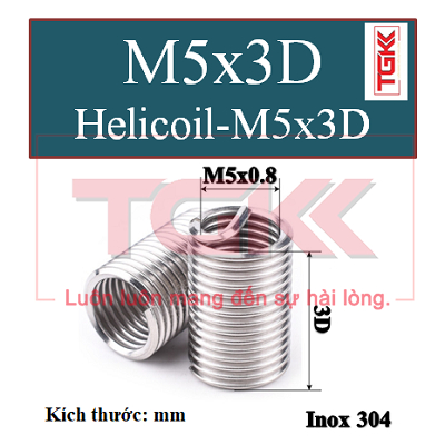 Ren cấy Helicoil inox 304 M2-M10
