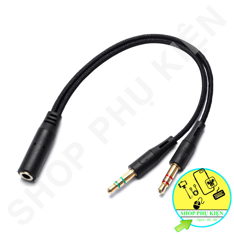 Jack Chuyển Đổi Tai Nghe 3.5 Sang Audio & Mic