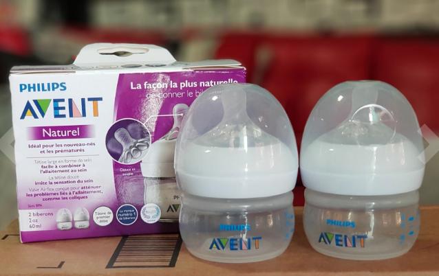 Bình sữa chống đầy hơi Avent Natural 60ml