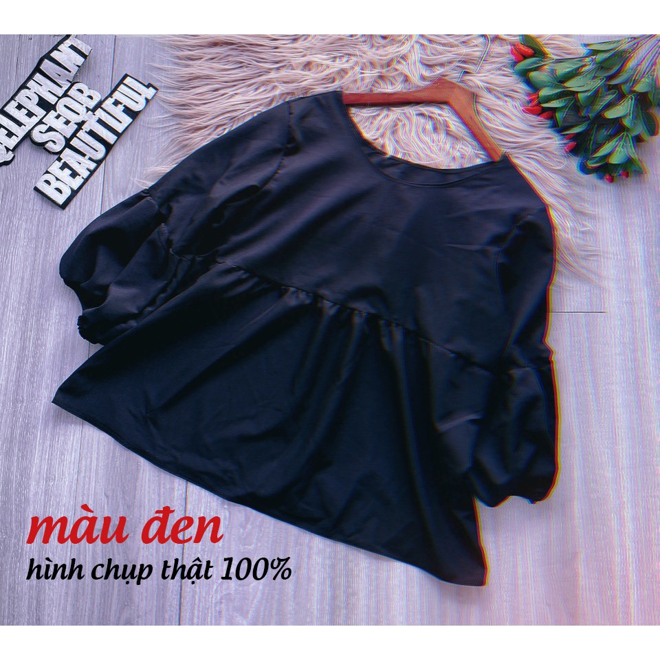 [HCM]áo peplum tay lỡ bigsize 60-95kg (5 màu)