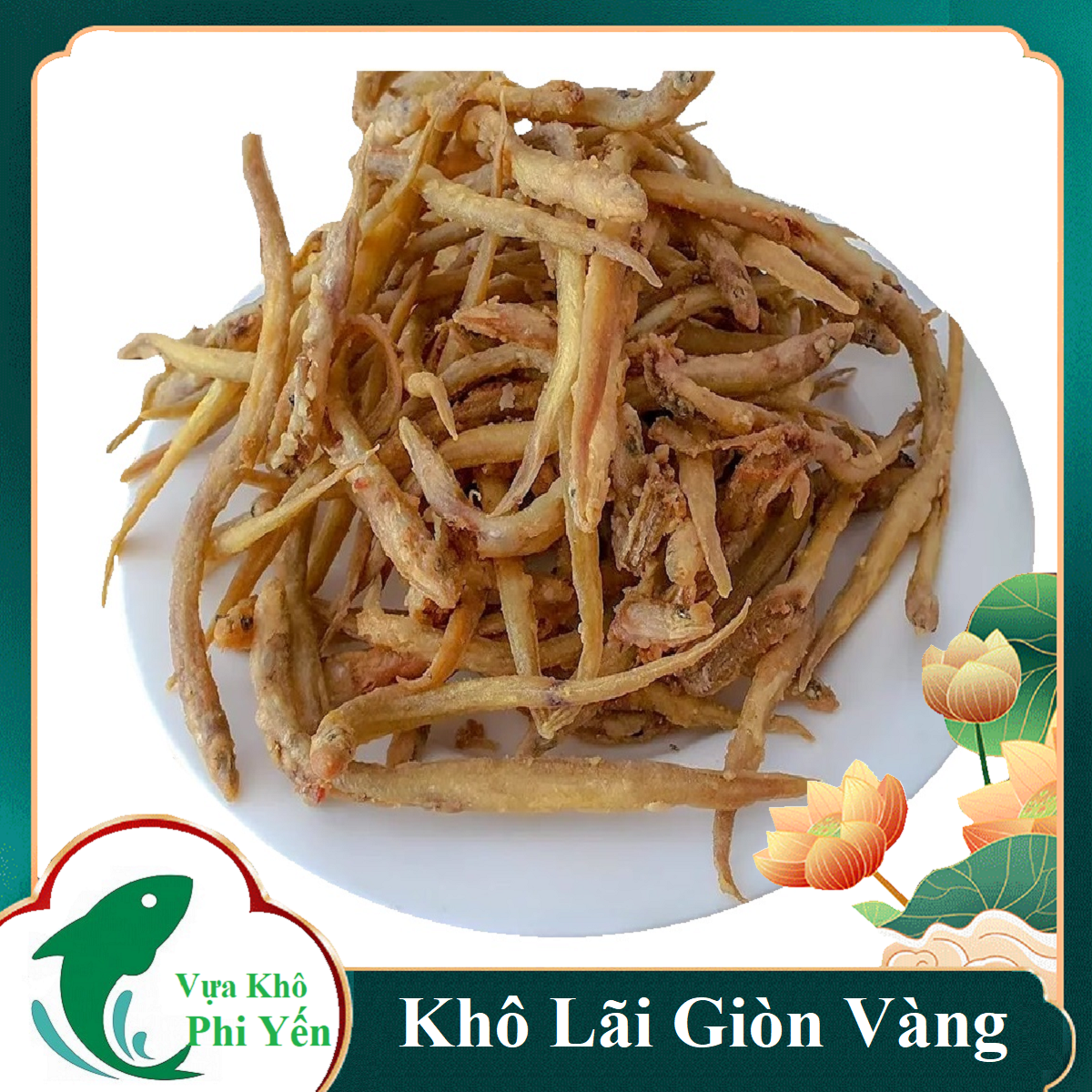 Khô cá lãi trứng chiên giòn giòn siêu ngọt-khô cá lãi trứng siêu ngon giòn