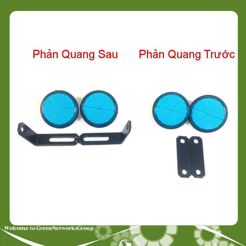 Bộ phản quang Trước Sau mắt mèo nhiều màu Greennetworks ( Pat Sắt )
