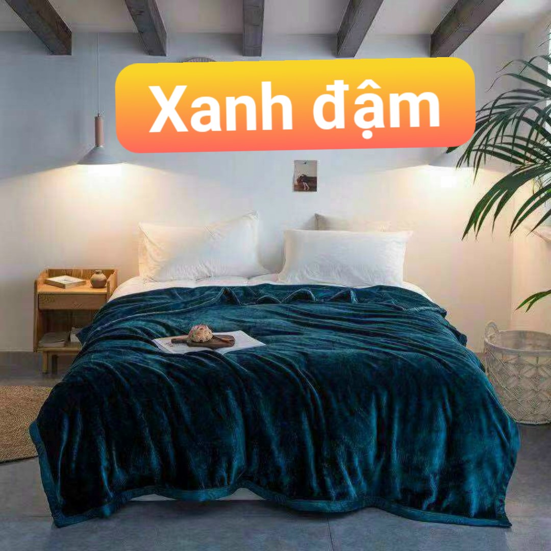 Chăn mền chăn lông cừu  kích thước 2m x 2m3 chát để chọn màu
