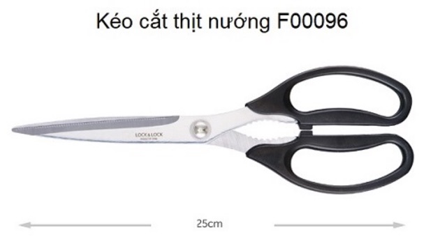 Kéo Cắt Thịt Nướng Cao Cấp LocknLock F00096 (cam kết hàng chính hãng)