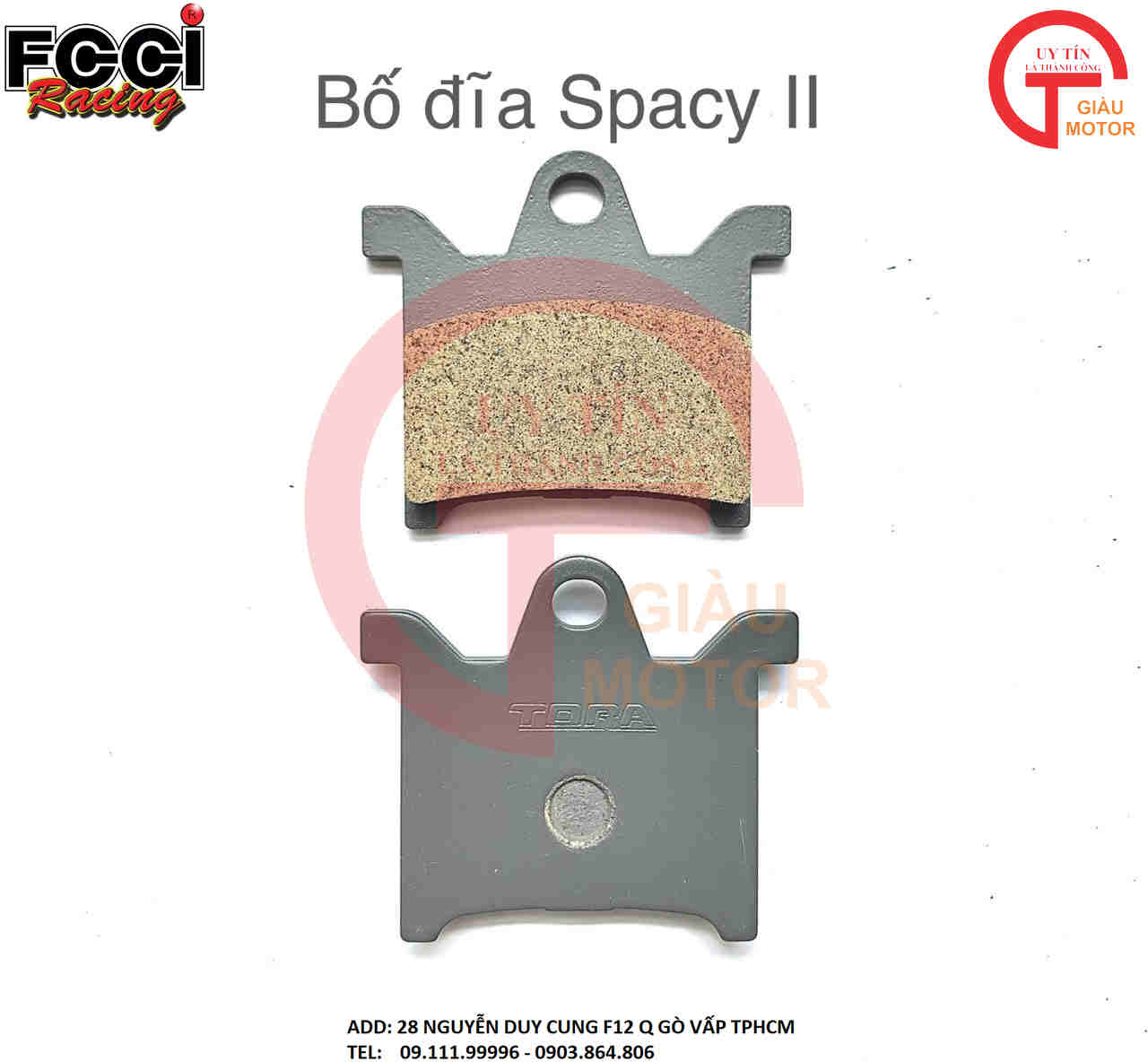 Bố thắng dĩa cho xe honda spacy ii hãng fcci
