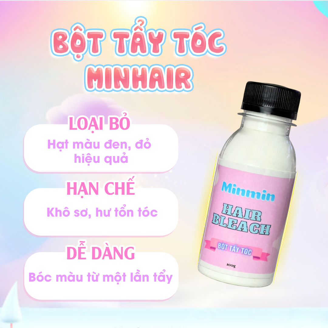 BỘT TẨY TÓC [ bột tạo nền cho tóc tặng kèm bao tay ]