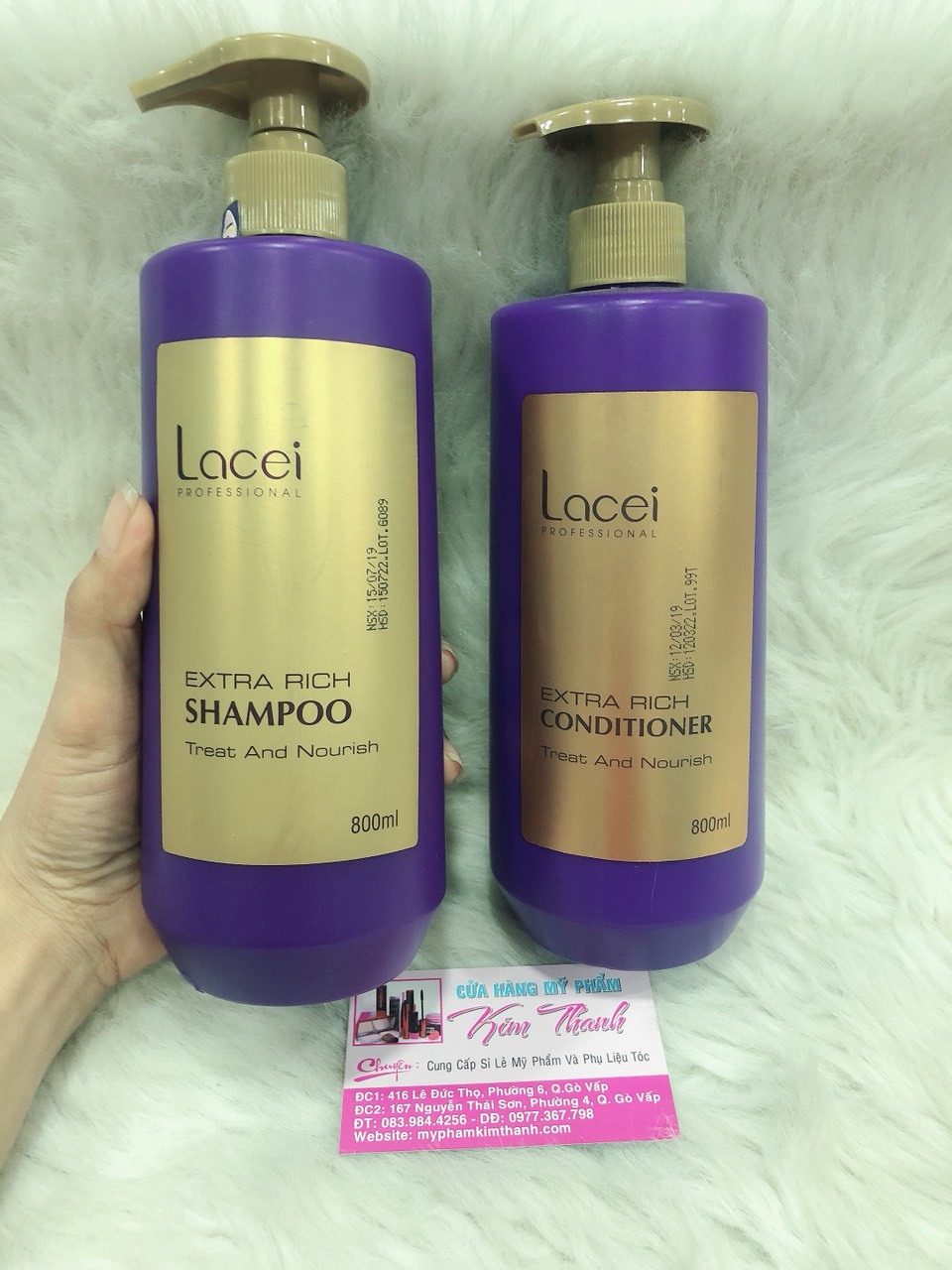 GỘI XẢ LACEI EXTRA RICH 800ML TÍM