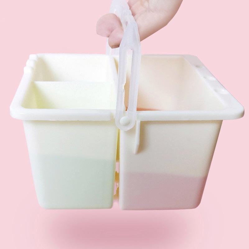 Xô rửa cọ vẽ 3 ngăn có thể gấp gọn