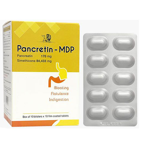Pancretin Mdp - Hỗ trợ kích thích tiêu hóa, chống đầy hơi Hộp 10 vỉ x 10