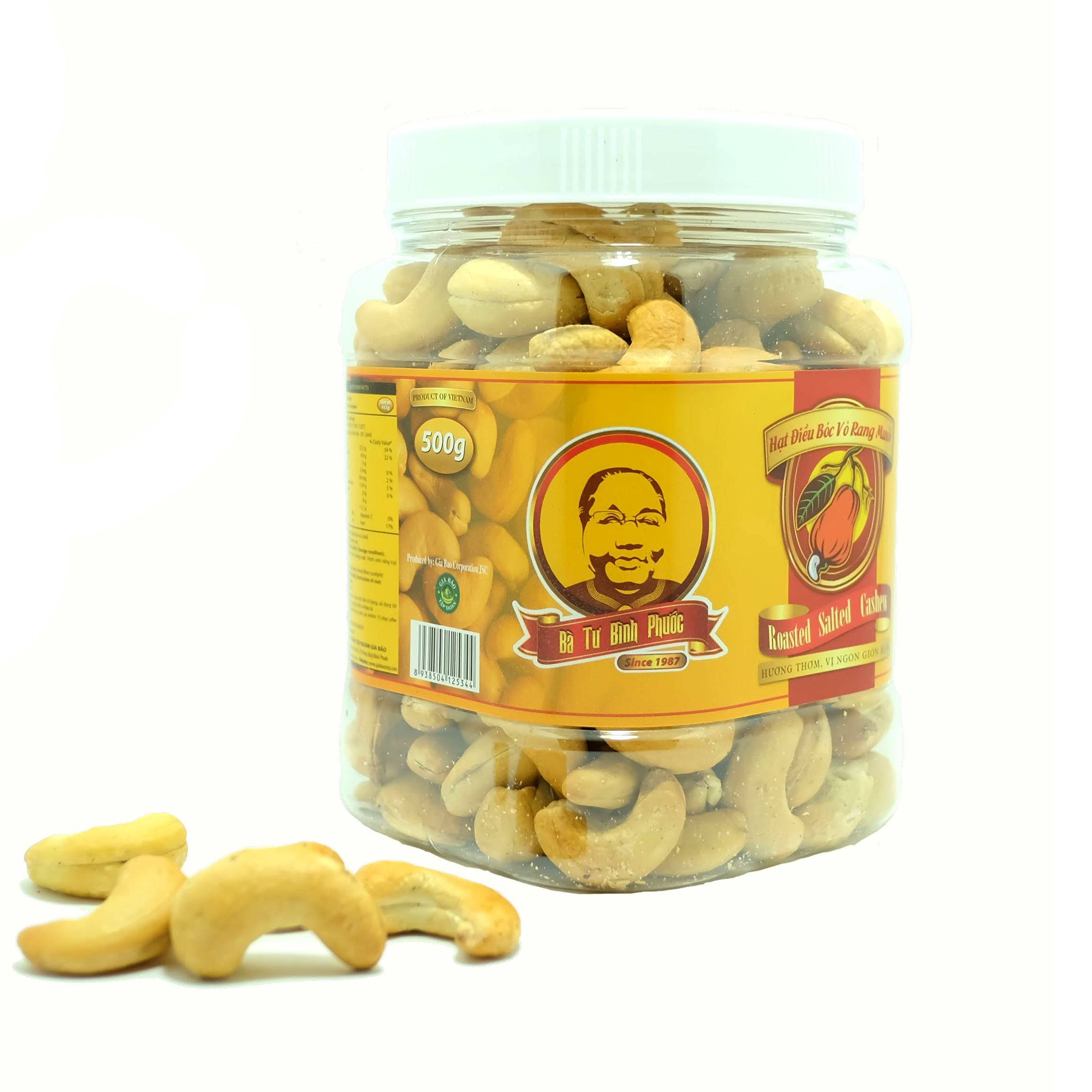 Hạt điều bóc vỏ Bà Tư hộp vuông 400 g