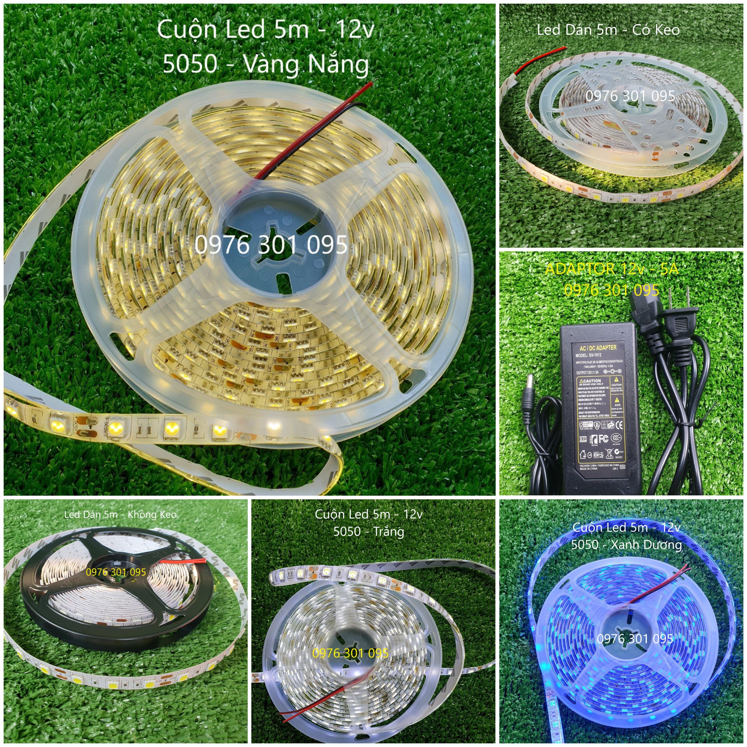 Dây Đèn Led Trang Trí Trắng - Vàng - Dương [ 5m - 12v ]