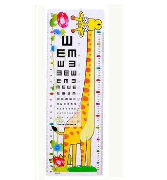 Decal dán tường thước đo chiều cao hươu cao cổ cho bé