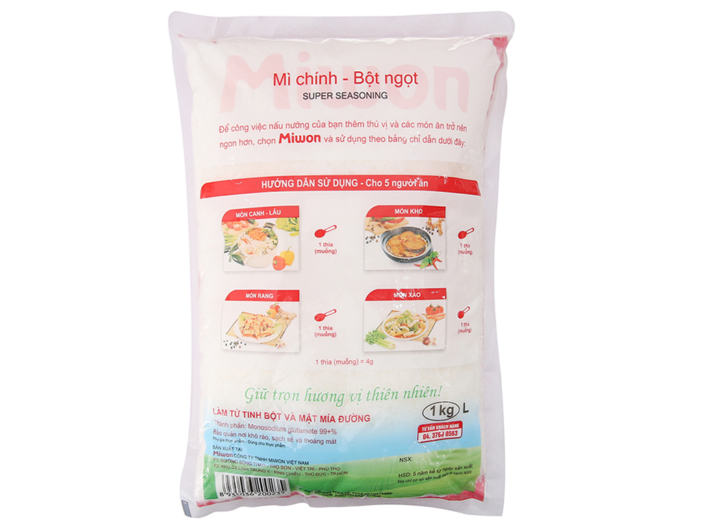 Bột ngọt Miwon gói 1kg