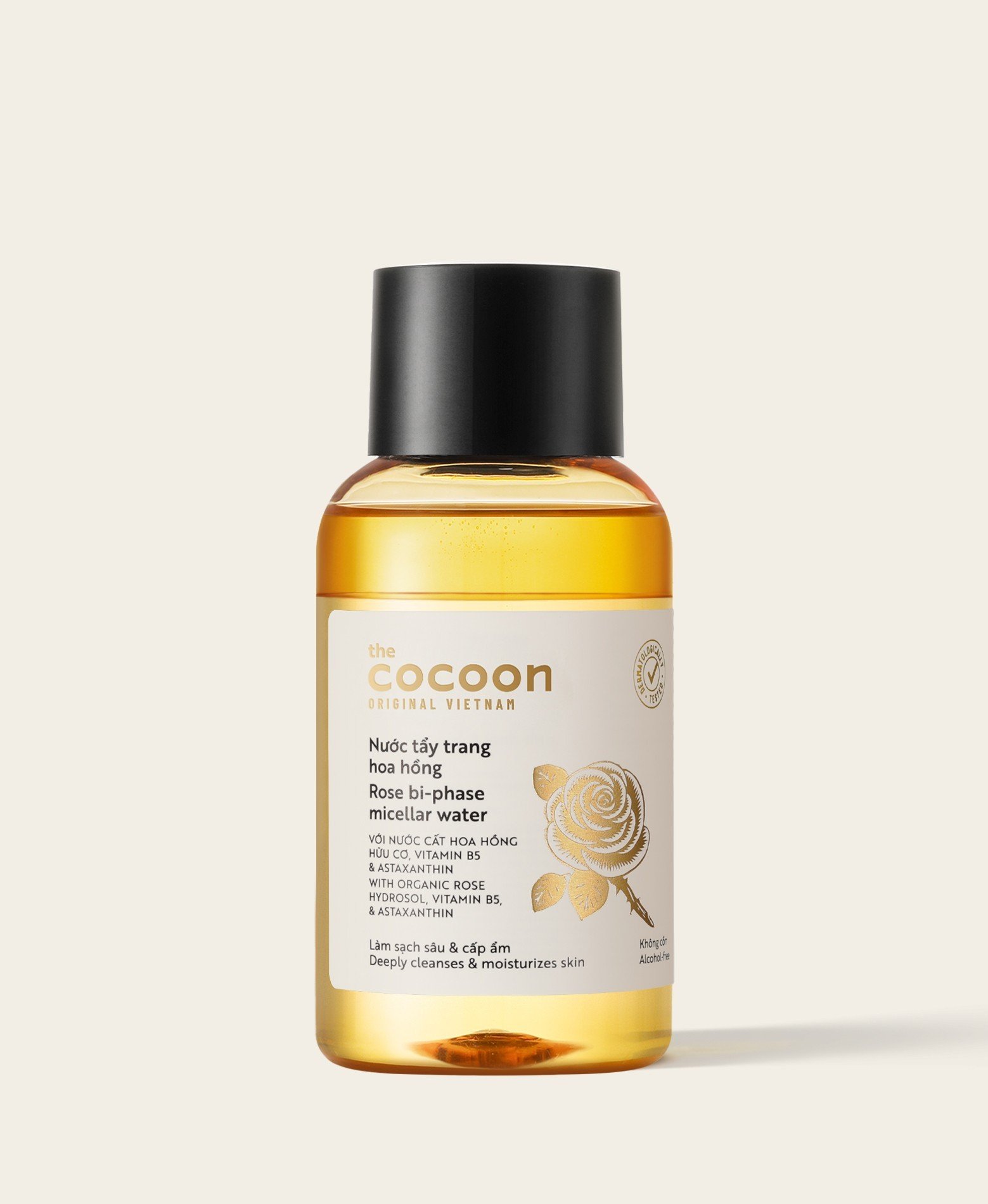 Nước tẩy trang hoa hồng cocoon 140ml - 310ml phiên bản nâng cấp 2 lớp dầu