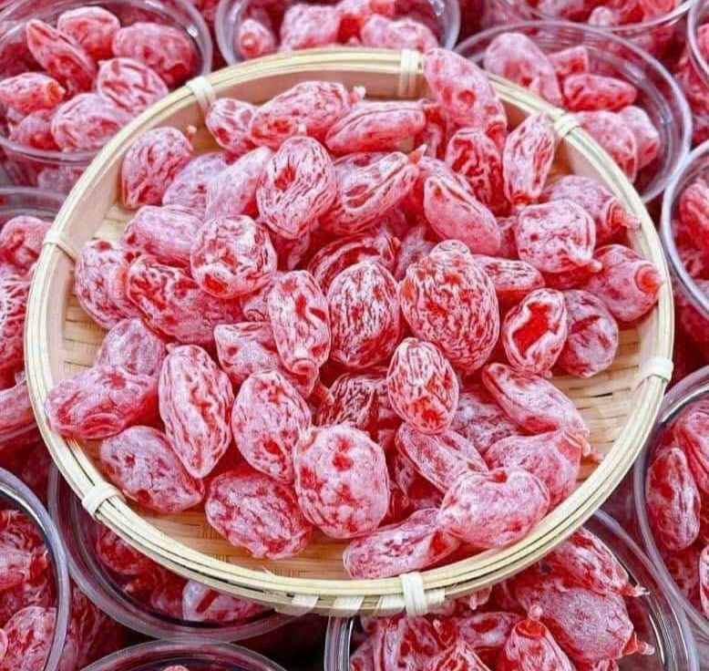 Ô mai đào hồng (không hạt- có video) {Khối lượng tịnh, không tính bao bì}