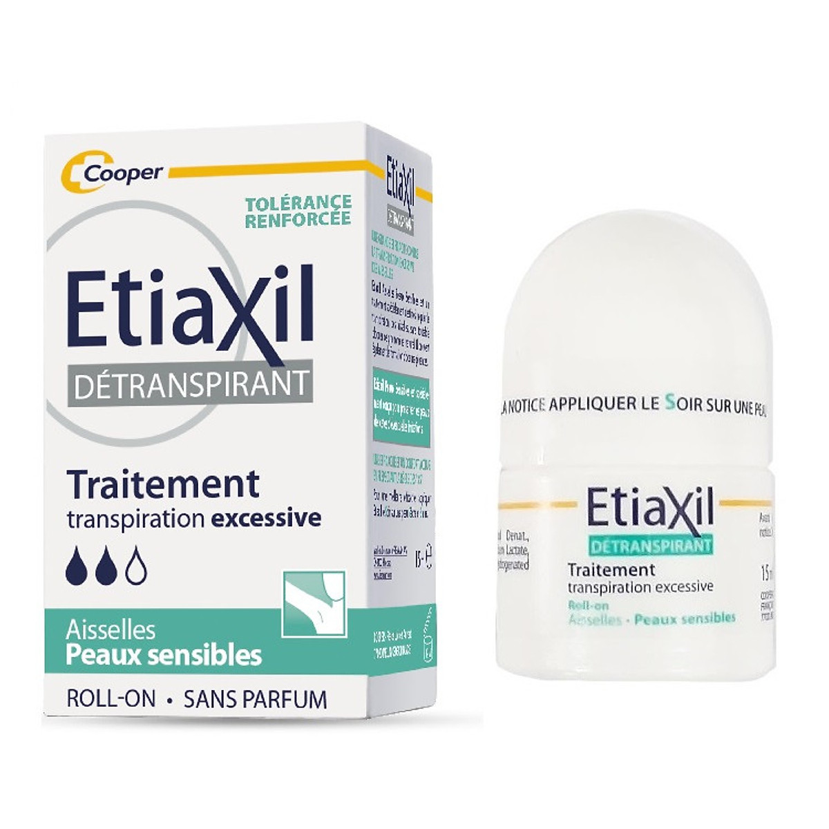 Lăn khử mùi hiệu quả Etiaxil Xanh cho da nhạy cảm 15ml