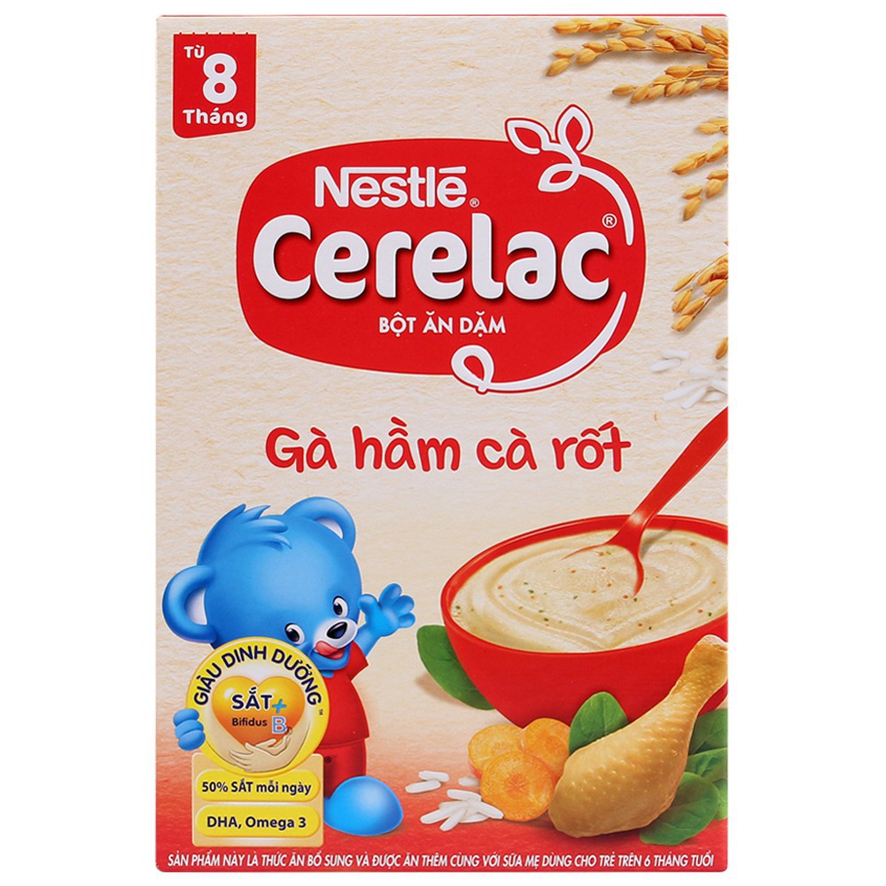 Bột ăn dặm Nestle CERELAC ( MẪU MỚI ) 200g Đủ Vị [HSD 2024]