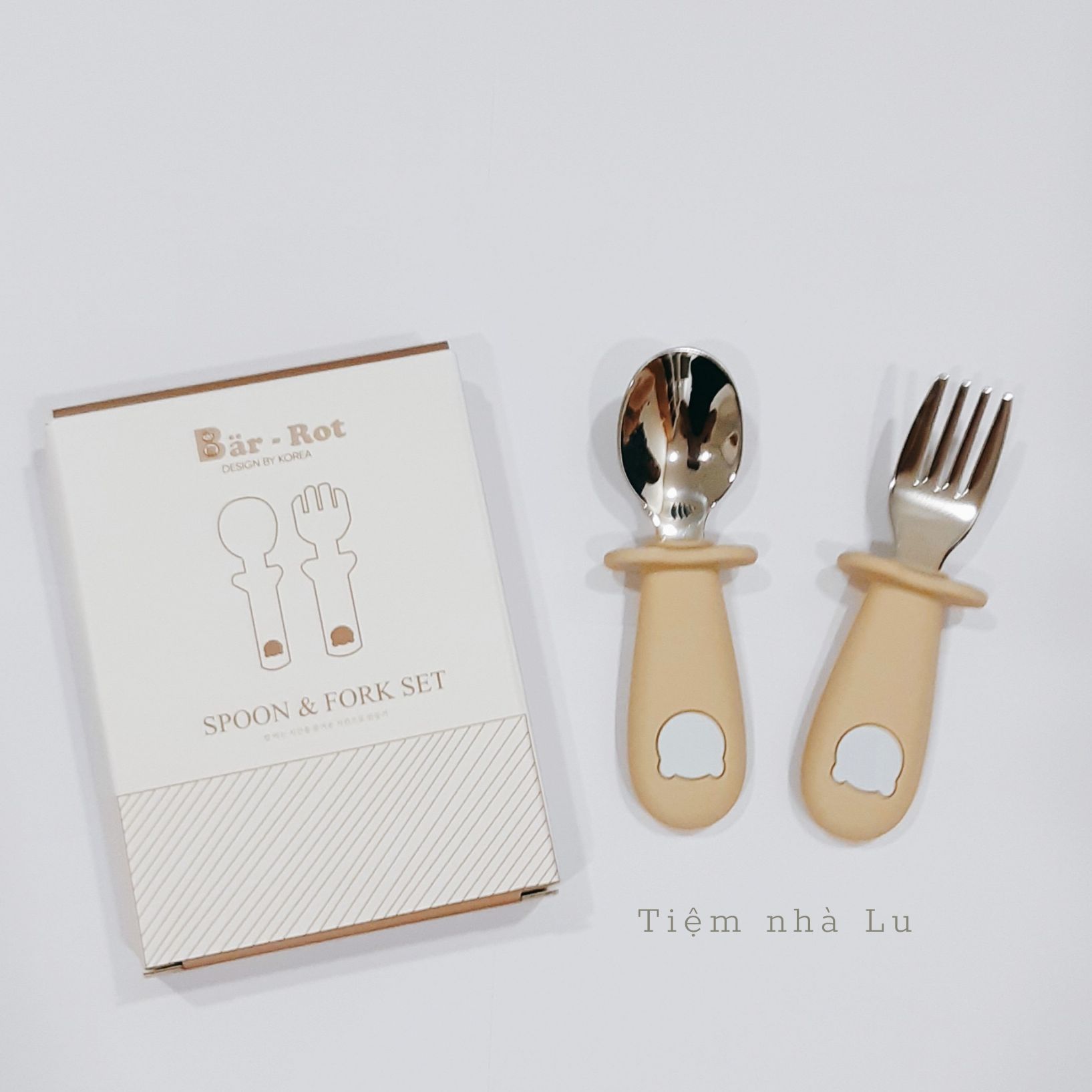 Set Thìa Nĩa Bar Rot Tập Ăn Dặm Cho Bé