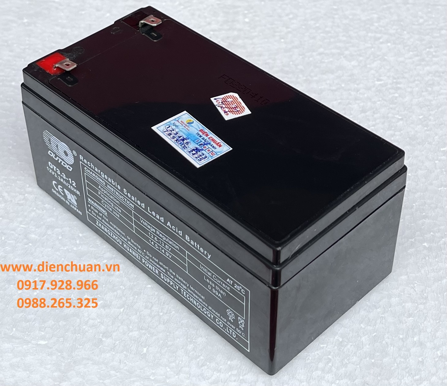 Ắc quy 12V 3.3Ah Outdo OT3.3-12 ( 12V 3,3Ah)