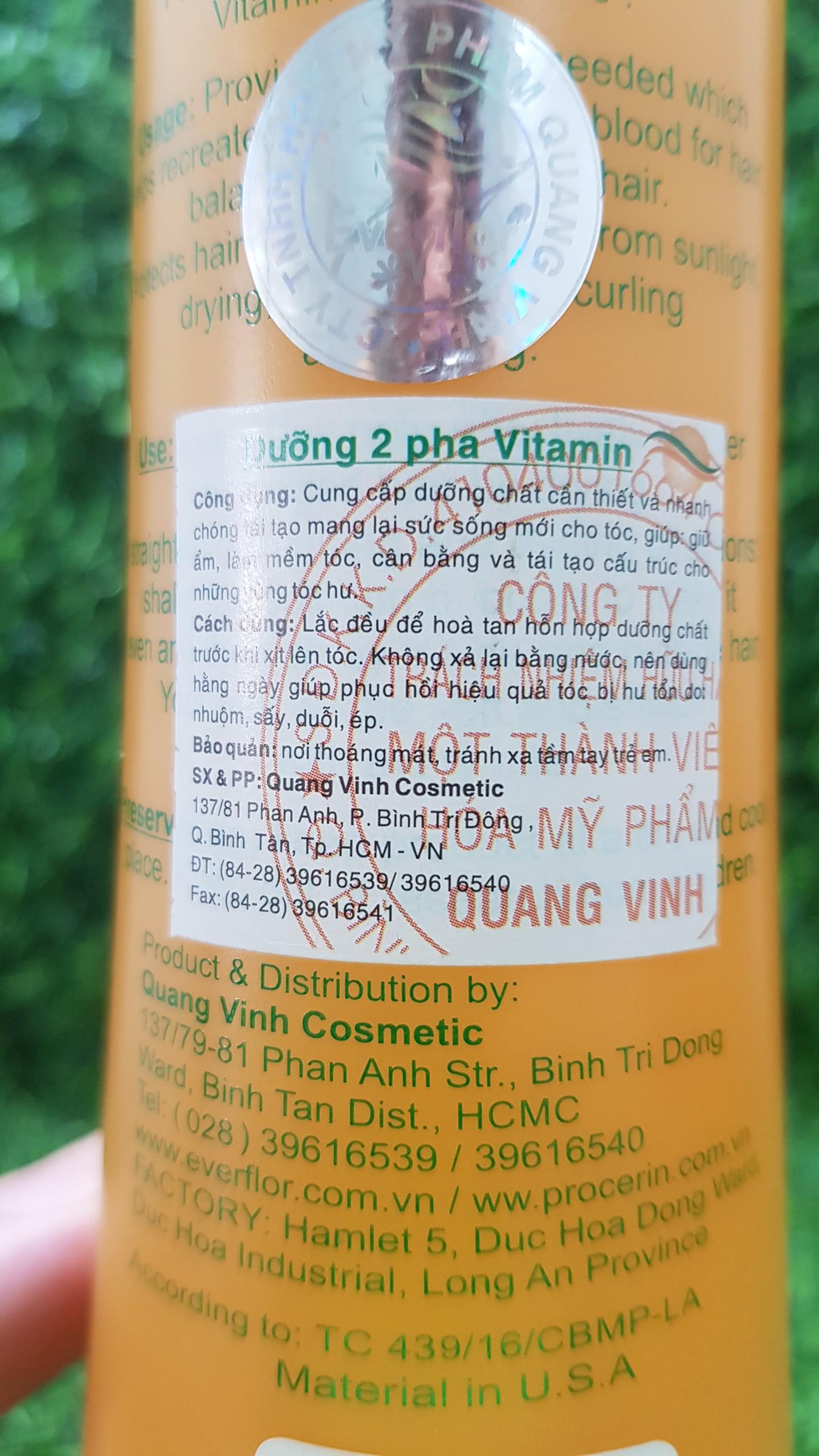 [HCM]Xịt dưỡng tóc 2 pha Everflor 250ml