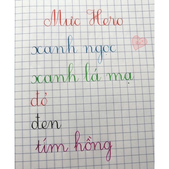 1 lọ Mực viết bút máy Hero (lọ 40ml) đủ màu