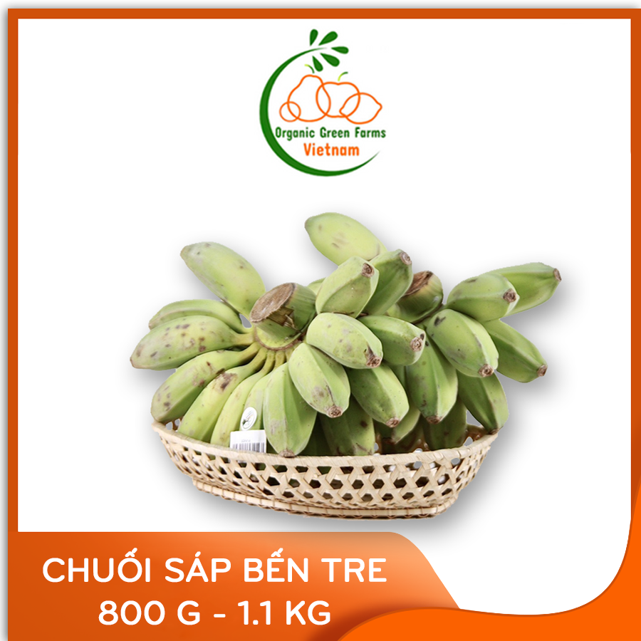 [OGF] - Chuối sáp Bến Tre (0.8 - 1.1 Kg / Nải) - [ Giao nhanh 4h HCM ]