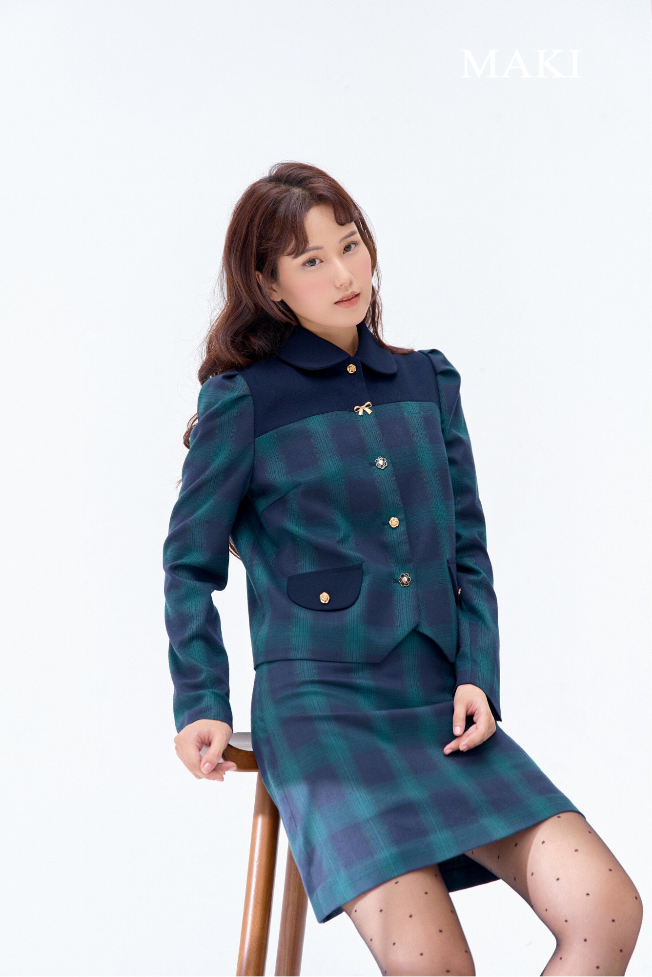 MAKI - Louisa Skirt- Chân váy kẻ