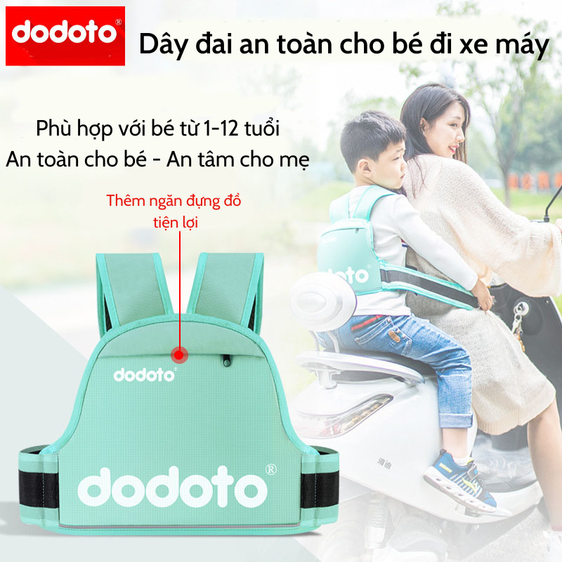 Đai an toàn khi đi xe máy cho bé Dodoto cho bé từ 1-12 tuổi chống ngã