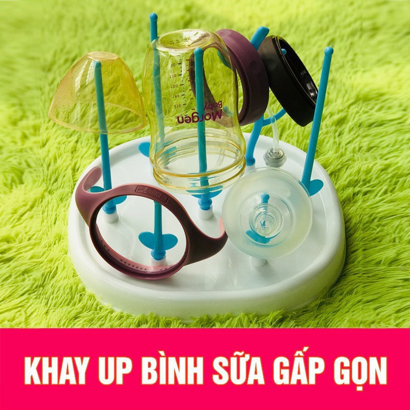 [Chuyên Sỉ] Khay/Giá Úp Bình Sữa Cho Bé 7 Thanh