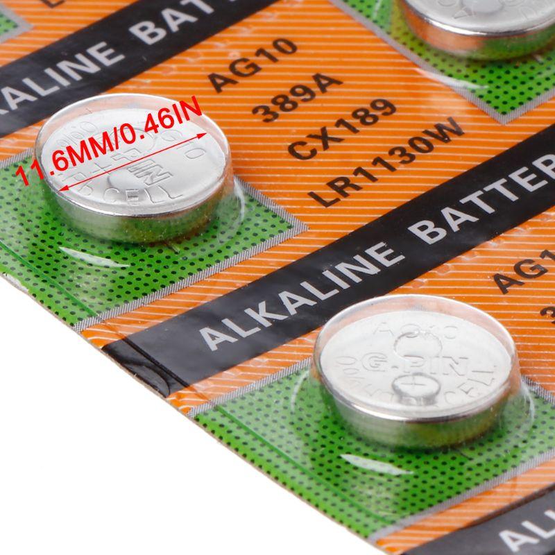 Combo 2 vĩ Pin nút AG10 (vĩ 10 viên)