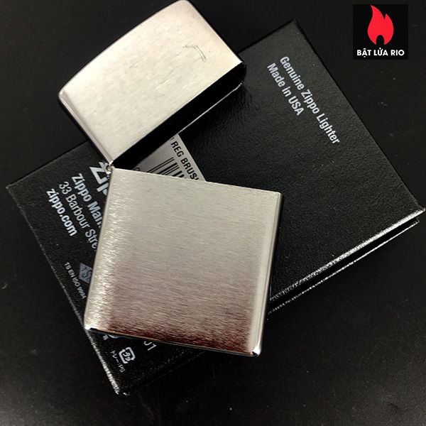 Zippo Brushed Chrome Chính Hãng