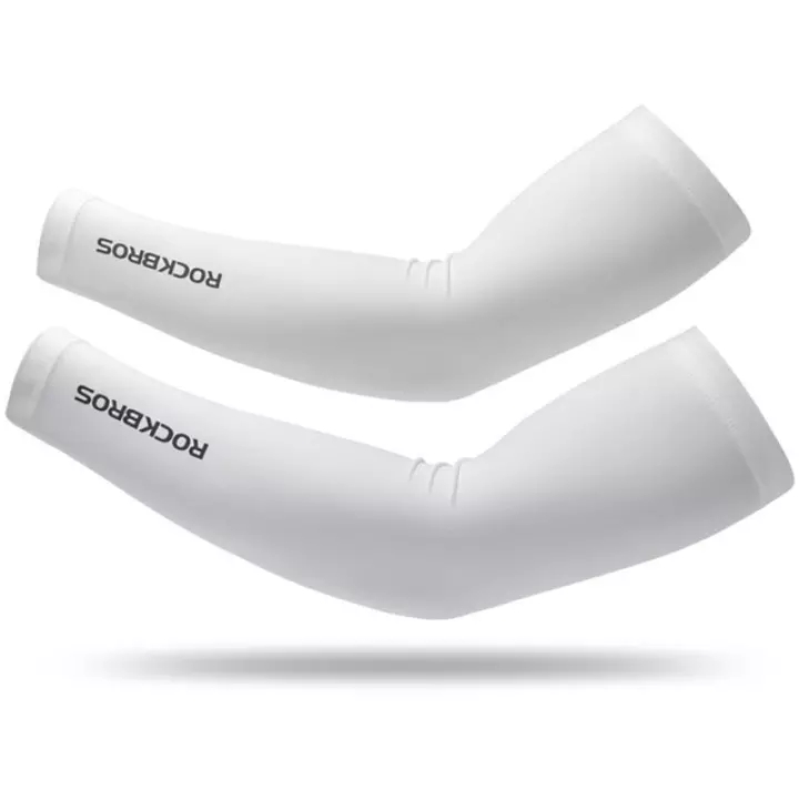 ROCKBROS Ice Fabric Breathable UV Protection Running Arm Sleeves Fitness Basketball Cycling Outdoor Sleeves Summer Sports Arm Warmers