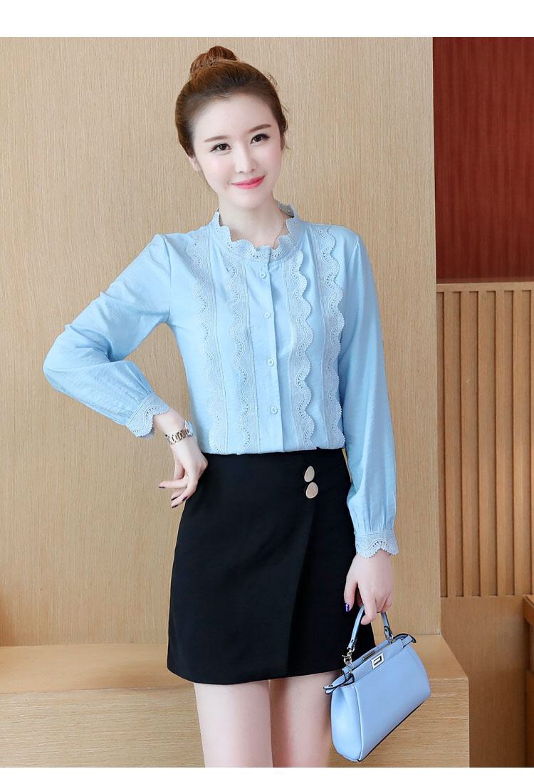 Áo sơ mi kiểu phôi ren ngực NGOCTRANSHOP - NT6366
