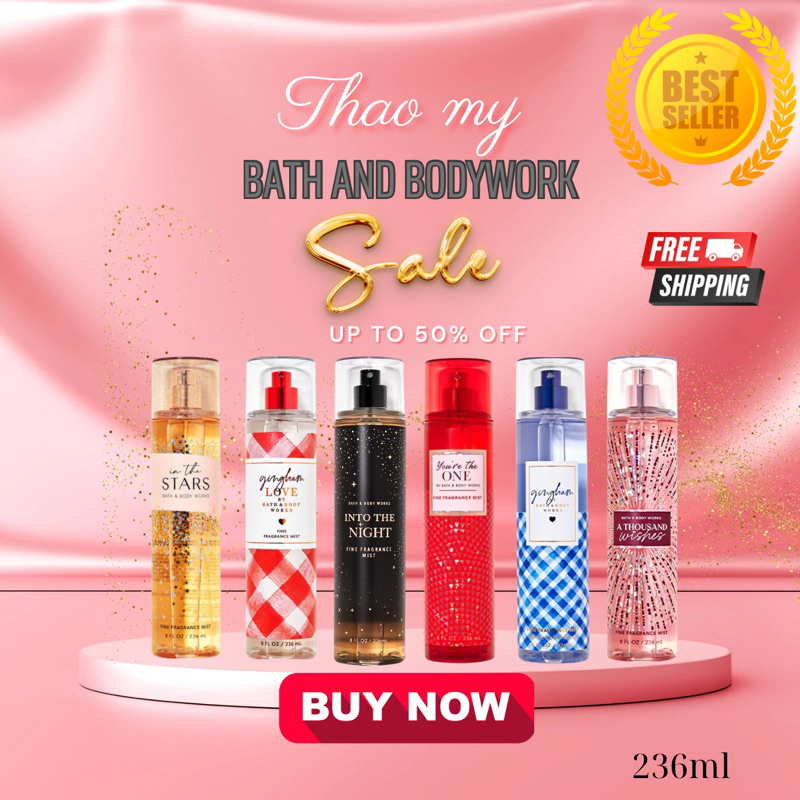 [freeship] Xịt thơm B B W 236ml