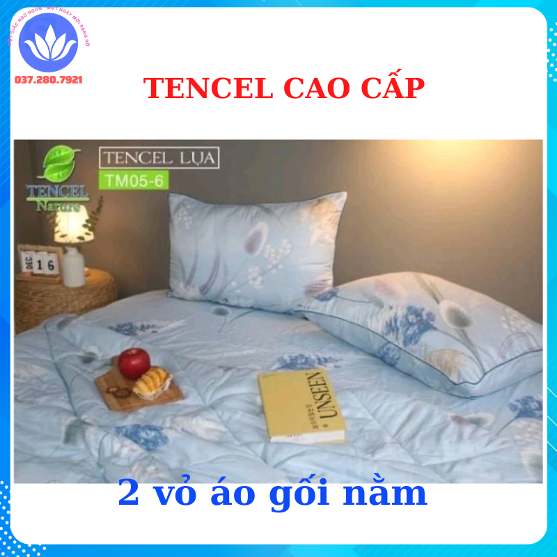Vỏ gối nằm/ gối ôm Tencel lụa [ CAO CẤP] có viền gân, được lựa mẫu