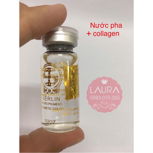 Nước pha mực phun xăm, Collagen bóng môi