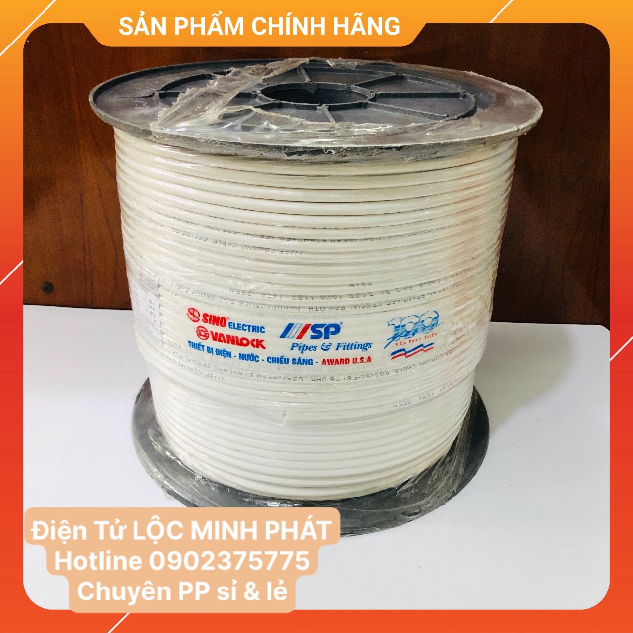 Cáp đồng trục SINO  RG6  cuộn 305m- mát đan đủ 80 tim
