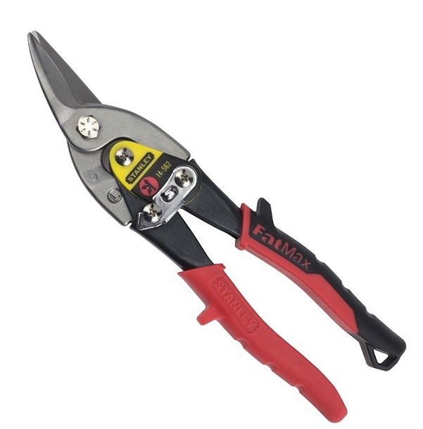 Scissors shear maxsteel bent nose left 10in-red handle Stanley 14-562