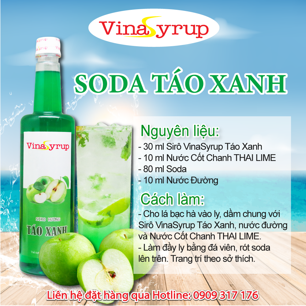 SIRO TÁO XANH VINASYRUP 750ML