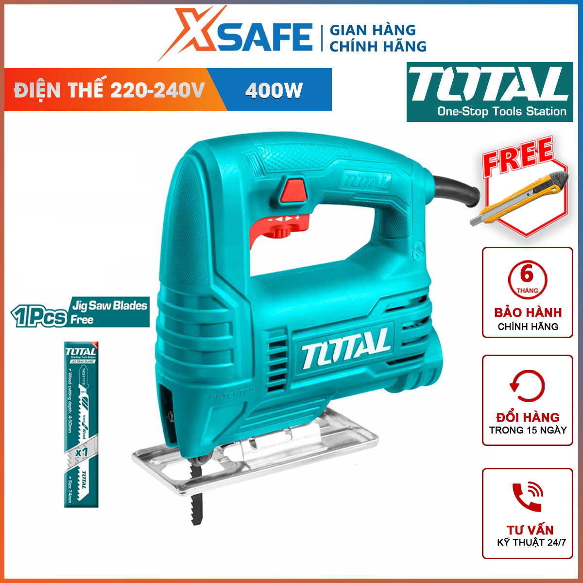 Sawing Machine parasols total TS2045565 | attached 1 saw blade parasols saw parasols portable power 400W used để cut many materials such as cutting sawn wood, floor tiles, stone inlaid thin, thin plastic or metal