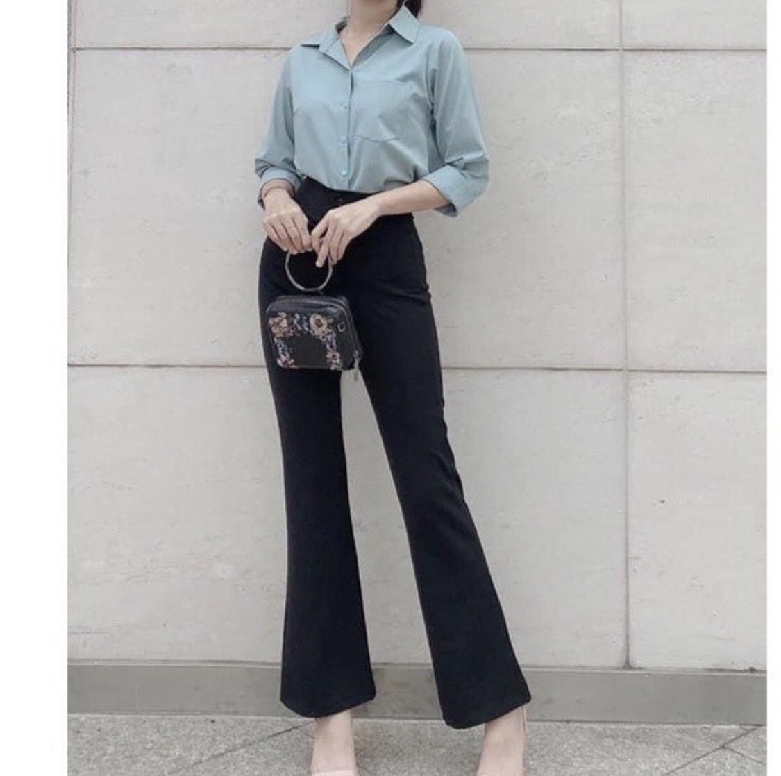 Quần Loe 2 Khuy Cạp Cao Dáng Vảy KT_811